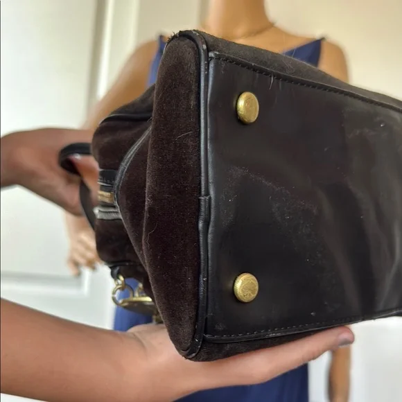 Juicy Couture ROYAL JUICY brown gold bowler bag purse Y2K - Picture 11 of 16